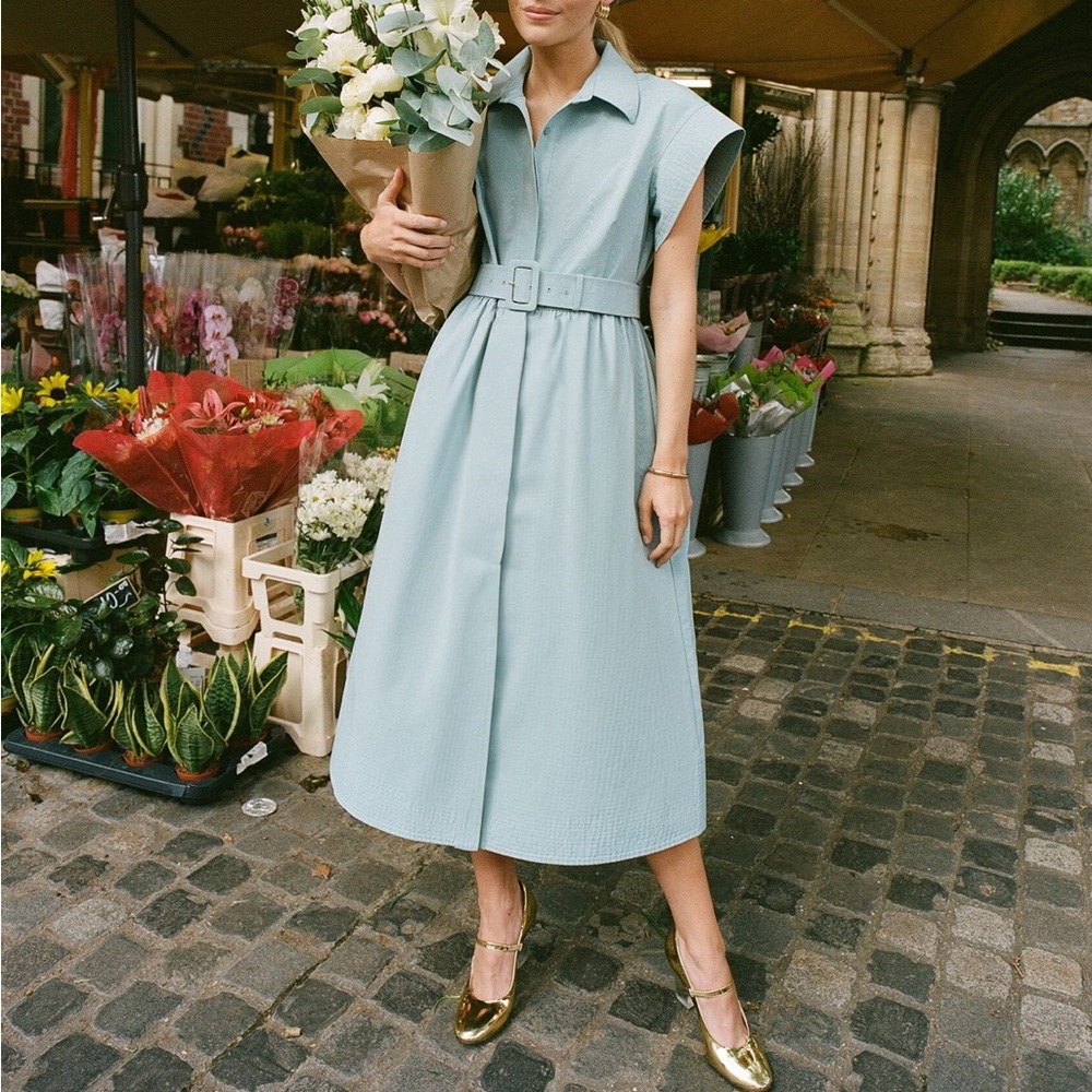 Slate Blue Chloe Dress - Picture 1 of 12